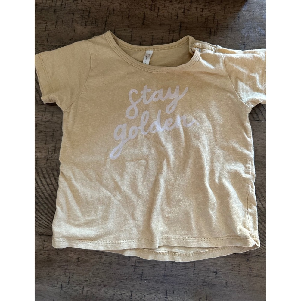 Rylee + Cru Stay Golden Graphic Tee | Yellow Mustard | 12-18M